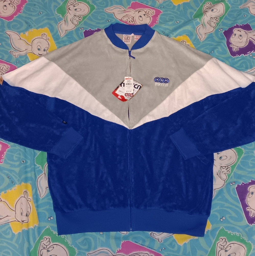 New Y2K Mecca Terry Cloth Vintage Track Jacket